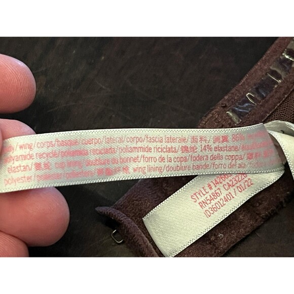 Victoria's Secret PINK Bra 38C Womens Burgundy Wear Everywhere Push Up Multiway - Picture 8 of 8